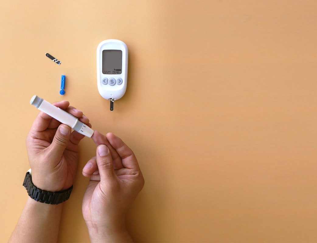 Person exercising for blood sugar management